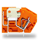 Stackable PCB terminal block; with knife disconnect; 2.5 mm²; Pin spacing 5.08 mm; 1-pole; CAGE CLAMP®; 2,50 mm²; orange