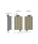 Matrix patchboard; 48-pole; Marking 1-48; Colors of modules: gray/white; Module marking, side 1 and 2 vertical; 1,50 mm²; dark gray