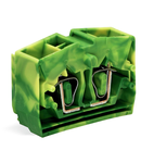 4-conductor center terminal block; without push-buttons; 2.5 mm²; CAGE CLAMP®; 2,50 mm²; green-yellow