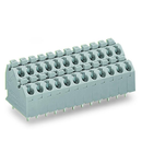 Double-deck PCB terminal block; push-button; 1.5 mm²; Pin spacing 5 mm; 2 x 2-pole; Push-in CAGE CLAMP®; 1,50 mm²; agate gray