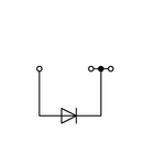 Component terminal block; 3-conductor; with diode 1N4007; anode, left side; for DIN-rail 35 x 15 and 35 x 7.5; 2.5 mm²; CAGE CLAMP®; 2,50 mm²; gray