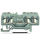 3-conductor through terminal block; 2.5 mm²; center marking; for DIN-rail 35 x 15 and 35 x 7.5; CAGE CLAMP®; 2,50 mm²; red