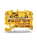 2-conductor through terminal block; 2.5 mm²; suitable for Ex e II applications; side and center marking; for DIN-rail 35 x 15 and 35 x 7.5; Push-in CAGE CLAMP®; 2,50 mm²; yellow