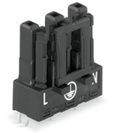 Socket for PCBs; straight; 3-pole; Cod. A; black