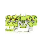 4-conductor ground terminal block; 1.5 mm²; with test port; side and center marking; for DIN-rail 35 x 15 and 35 x 7.5; Push-in CAGE CLAMP®; 1,50 mm²; green-yellow