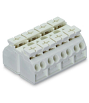 4-conductor chassis-mount terminal strip; 4-pole; without ground contact; 4 mm²; 4,00 mm²; white