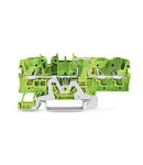 3-conductor ground terminal block; 2.5 mm²; side and center marking; for DIN-rail 35 x 15 and 35 x 7.5; Push-in CAGE CLAMP®; 2,50 mm²; green-yellow