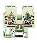 2-conductor through terminal block; 2.5 mm²; suitable for Ex e II applications; side and center marking; for DIN-15 rail; CAGE CLAMP®; 2,50 mm²; light gray