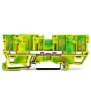 4-pin ground carrier terminal block; for DIN-rail 35 x 15 and 35 x 7.5; green-yellow
