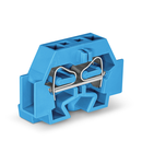 2-conductor terminal block; suitable for Ex i applications; without push-buttons; with fixing flange; for screw or similar mounting types; Fixing hole 3.2 mm Ø; 4 mm²; CAGE CLAMP®; 4,00 mm²; blue