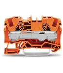 2-conductor through terminal block; 6 mm²; suitable for Ex e II applications; side and center marking; for DIN-rail 35 x 15 and 35 x 7.5; Push-in CAGE CLAMP®; 6,00 mm²; orange