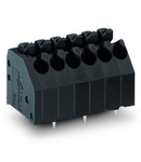 THR PCB terminal block; push-button; 1.5 mm²; Pin spacing 3.5 mm; 8-pole; Push-in CAGE CLAMP®; 1,50 mm²; black