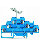 Triple-deck terminal block; Through/through/through terminal block; for DIN-rail 35 x 15 and 35 x 7.5; 2.5 mm²; CAGE CLAMP®; 2,50 mm²; blue/blue/blue