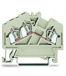 3-conductor through terminal block; 2.5 mm²; suitable for Ex e II applications; center marking; for DIN-rail 35 x 15 and 35 x 7.5; CAGE CLAMP®; 2,50 mm²; light gray