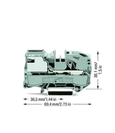 1-conductor power distribution disconnect terminal block; 16 mm²; Push-in CAGE CLAMP®; 16,00 mm²; gray