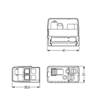 Supply module; for flat cable; 5 x 2.5 mm² + 2 x 1.5 mm²; 2-pole; gray