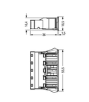 Snap-in socket; 5-pole; Cod. B; 4,00 mm²; gray