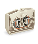 2-conductor center terminal block; suitable for Ex e II applications; without push-buttons; 2.5 mm²; CAGE CLAMP®; 2,50 mm²; light gray