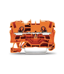 2-conductor through terminal block; 4 mm²; suitable for Ex e II applications; side and center marking; for DIN-rail 35 x 15 and 35 x 7.5; Push-in CAGE CLAMP®; 4,00 mm²; orange
