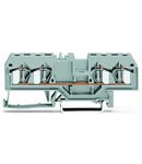 4-conductor through terminal block; 4 mm²; center marking; for DIN-rail 35 x 15 and 35 x 7.5; CAGE CLAMP®; 4,00 mm²; red