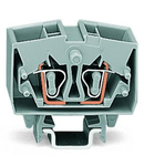 4-conductor miniature through terminal block; 2.5 mm²; with test option; center marking; for DIN-15 rail; CAGE CLAMP®; 2,50 mm²; orange
