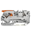 2-conductor through terminal block; with lever and Push-in CAGE CLAMP®; 6 mm²; with test port; side and center marking; for DIN-rail 35 x 15 and 35 x 7.5; Push-in CAGE CLAMP®; 6,00 mm²; gray