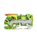 2-conductor ground terminal block; 6 mm²; with test port; side and center marking; for DIN-rail 35 x 15 and 35 x 7.5; Push-in CAGE CLAMP®; 6,00 mm²; green-yellow