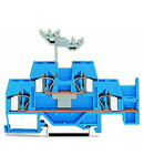 Double-deck terminal block; Through/through terminal block; with additional jumper position on lower level; suitable for Ex i applications; for DIN-rail 35 x 15 and 35 x 7.5; 4 mm²; CAGE CLAMP®; 4,00 mm²; blue