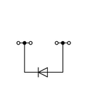 Component terminal block; 4-conductor; with diode 1N4007; anode, right side; for DIN-rail 35 x 15 and 35 x 7.5; 1.5 mm²; CAGE CLAMP®; 1,50 mm²; gray