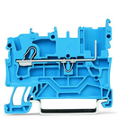 1-conductor/1-pin carrier terminal block; for DIN-rail 35 x 15 and 35 x 7.5; 2.5 mm²; Push-in CAGE CLAMP®; 2,50 mm²; blue