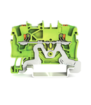 2-conductor ground terminal block; 1.5 mm²; with test port; side and center marking; for DIN-rail 35 x 15 and 35 x 7.5; Push-in CAGE CLAMP®; 1,50 mm²; green-yellow