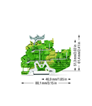 2-conductor/2-pin, double-deck carrier terminal block; 2-conductor/2-pin ground terminal block; PE; internal commoning; for DIN-rail 35 x 15 and 35 x 7.5; Push-in CAGE CLAMP®; 1,00 mm²; green-yellow