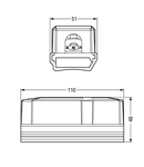 Tap-off module; 5 x 4 mm²; with spring clamp connection; Screw connect. to cable 5 x 10 mm²; transparent