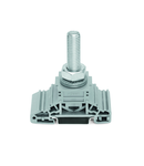 Stud terminal block; lateral marker slots; for DIN-rail 35 x 15 and 35 x 7.5; 1 stud, M12; 120,00 mm²; gray