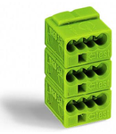 4-conductor modular PCB connector; for individual solder pins; 0.8 mm Ø; Pin spacing 5.75 mm; 2-pole; light green