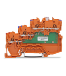 3-conductor sensor supply terminal block; LED (green); 1 mm²; Push-in CAGE CLAMP®; 1,00 mm²; orange