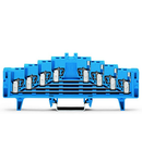 4-level terminal block for matrix patching; for 35 x 7.5 mounting rail; 1,50 mm²; blue