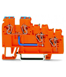 3-conductor sensor supply terminal block; Internal commoning, 9 A; with colored conductor entries; 2.5 mm²; CAGE CLAMP®; 2,50 mm²; orange