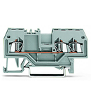 3-conductor through terminal block; 1.5 mm²; center marking; for DIN-rail 35 x 15 and 35 x 7.5; CAGE CLAMP®; 1,50 mm²; red