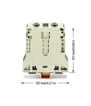 2-conductor through terminal block; 95 mm²; suitable for Ex e II applications; lateral marker slots; only for DIN 35 x 15 rail; POWER CAGE CLAMP; 95,00 mm²; light gray