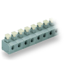 PCB terminal block; push-button; 1.5 mm²; Pin spacing 7.5/7.62 mm; 3-pole; Push-in CAGE CLAMP®; 1,50 mm²; gray