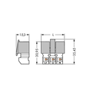 Power supply connector; 3-pole; 2,50 mm²; white/gray