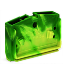 2-conductor center terminal block; without push-buttons; 2.5 mm²; CAGE CLAMP®; 2,50 mm²; green-yellow