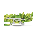 2-conductor/2-pin ground carrier terminal block; for DIN-rail 35 x 15 and 35 x 7.5; 2.5 mm²; Push-in CAGE CLAMP®; 2,50 mm²; green-yellow