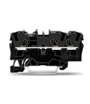 3-conductor through terminal block; 4 mm²; suitable for Ex e II applications; side and center marking; for DIN-rail 35 x 15 and 35 x 7.5; Push-in CAGE CLAMP®; 4,00 mm²; black