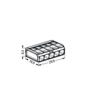 COMPACT Splicing Connector; for all conductor types; for Ex e applications; max. 4 mm²; 5-conductor; with levers; transparent housing; Operating temperature (max.): 105 °C; 4,00 mm²; transparent