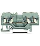 3-conductor through terminal block; 2.5 mm²; center marking; for DIN-rail 35 x 15 and 35 x 7.5; CAGE CLAMP®; 2,50 mm²; yellow