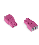 Plug; 2-pole; Cod. B; 4,00 mm²; pink