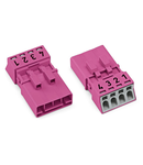 Plug; 4-pole; 1,50 mm²; pink