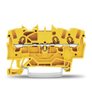 3-conductor through terminal block; 1.5 mm²; suitable for Ex e II applications; side and center marking; for DIN-rail 35 x 15 and 35 x 7.5; Push-in CAGE CLAMP®; 1,50 mm²; yellow